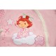 Grenouillère velours Charlotte aux fraises personnalisée