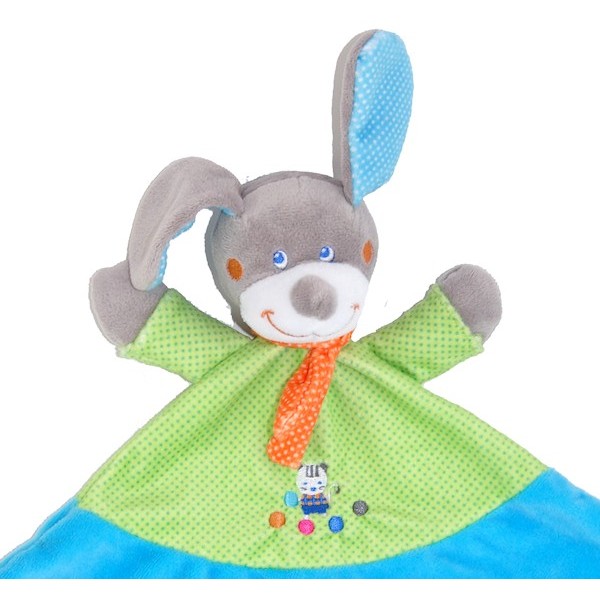 Doudou plat lapin brodé au prénom