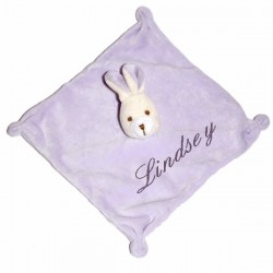 Doudou petit lapinou violet