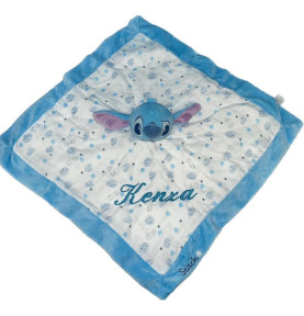 Doudou mouchoir Stitch bleu