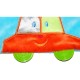 Doudou voiture bleu avec mordillant pour dentition