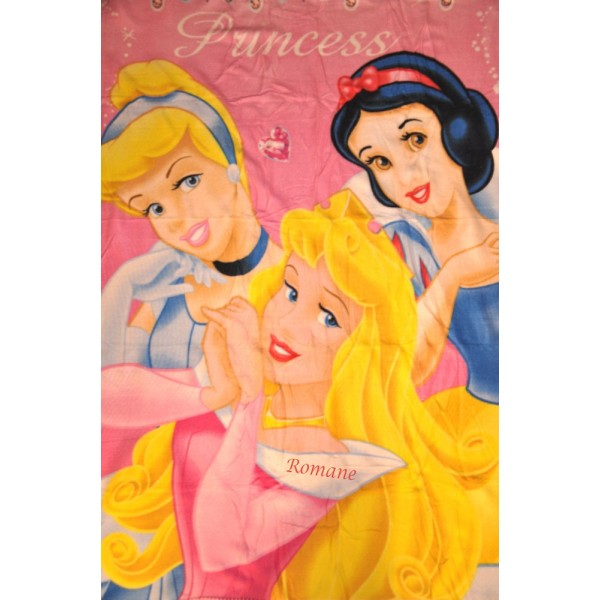 Couverture Plaid Disney Princesse Rose clair 