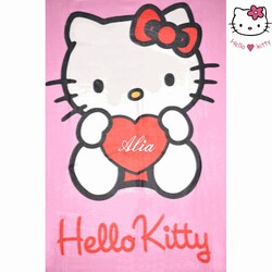 Plaid personnalisé Hello Kitty "Je t'aime"