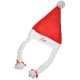 Bonnet de Noël enfant avec nattes (prénom brodé)