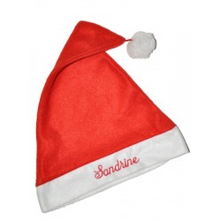Bonnet de Noël adulte (prénom brodé)