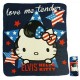 HELLO KITTY ELVIS PLAID COUVERTURE POLAR 120 x 140 CM