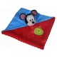 Disney doudou mickey plat bleu et rouge