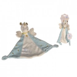 NICOTOY Doudou Licorne bleu 30cm