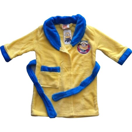 Peignoir de nuit très doux Minions jaune/bleu