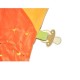 Doudou lapin orange et jaune avec attache sucette