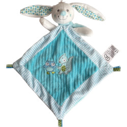 Doudou Lapin bleu Mots d’enfant