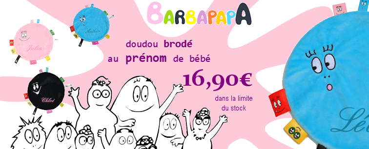 Doudou personnalisé Barbapapa !